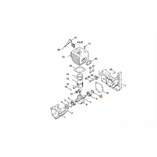 STIHL  Pierścień uszczelniający wał 13x22x5 9640 003 1340